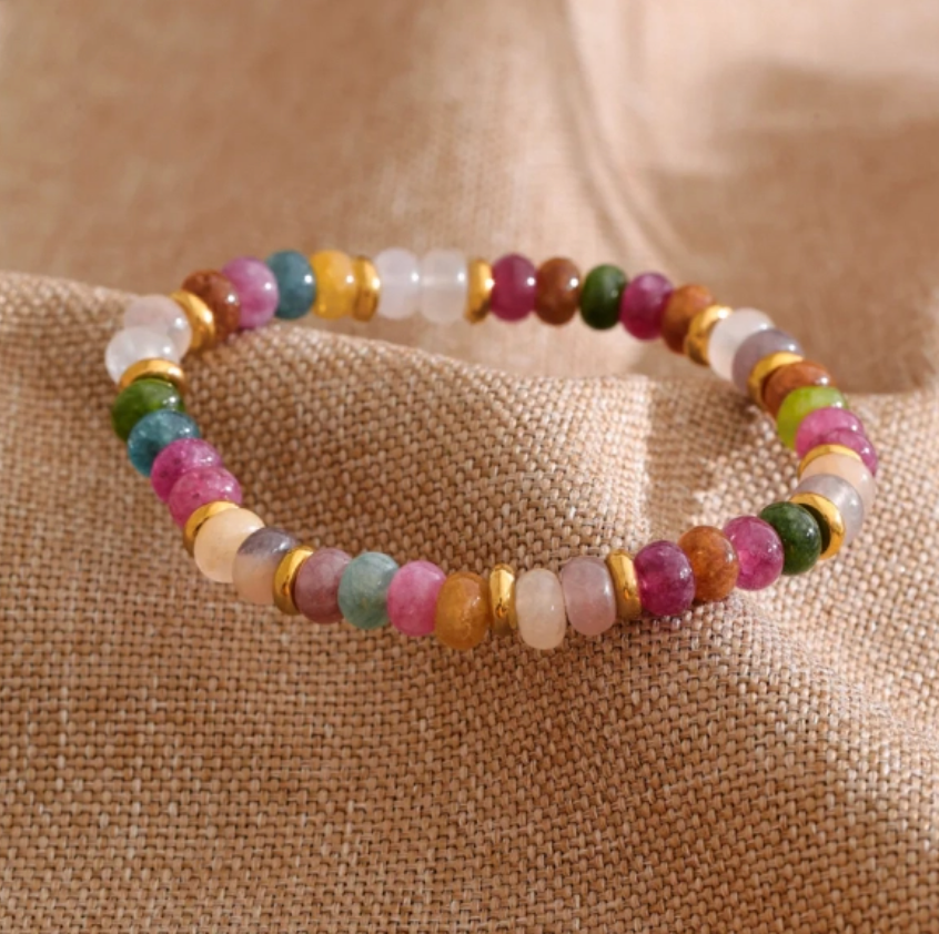 Handmade Colorful Gemstone Bracelet