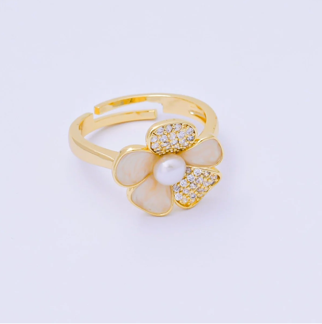 Pearly Blossom Ring