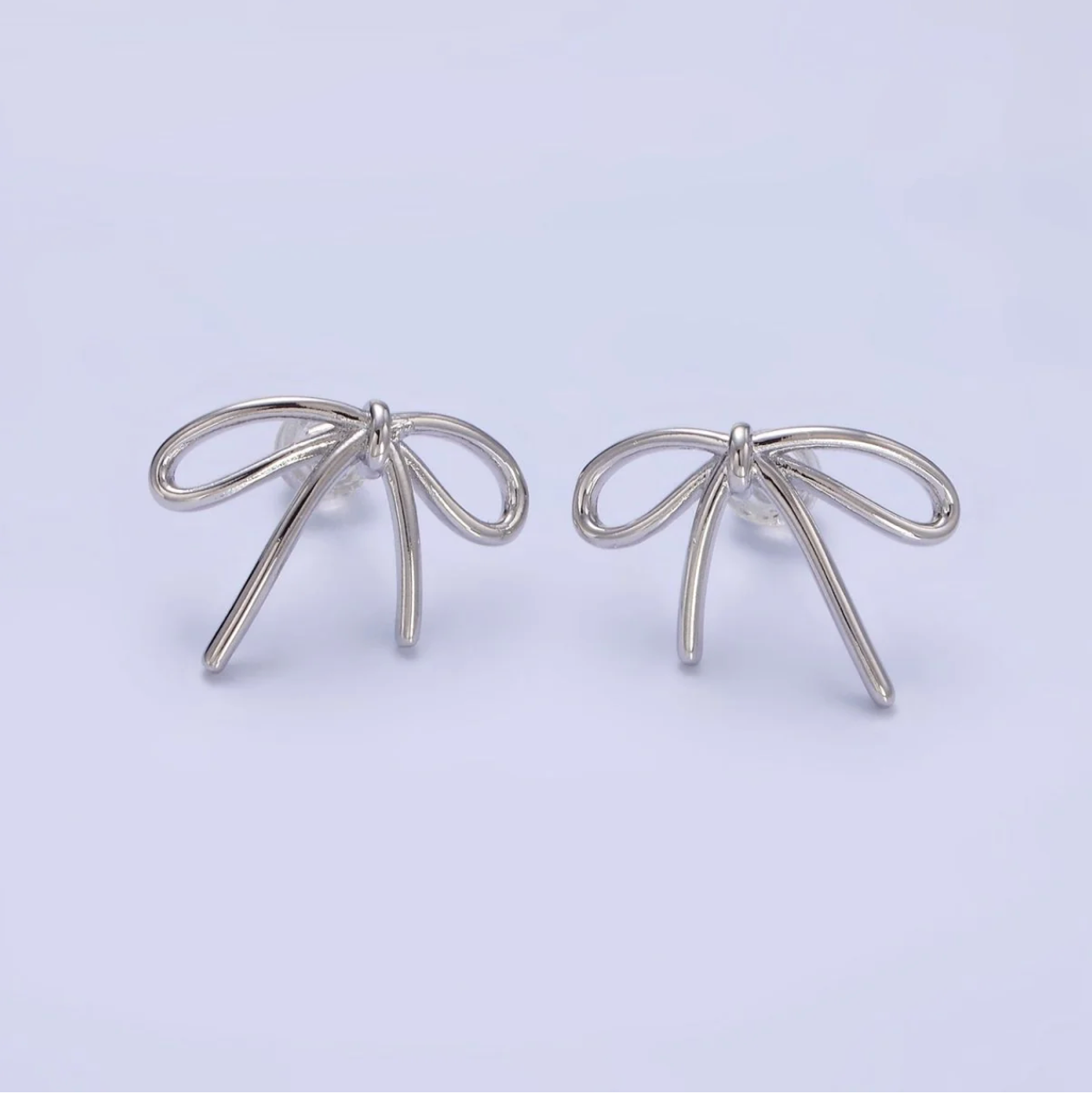 Tied Ribbon Bow Stud Earrings