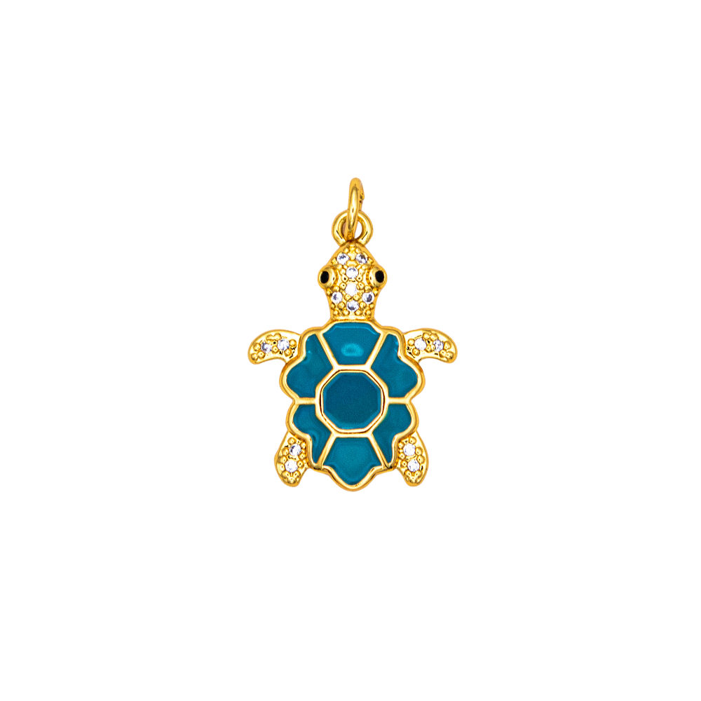 Enamel Golden Turtle