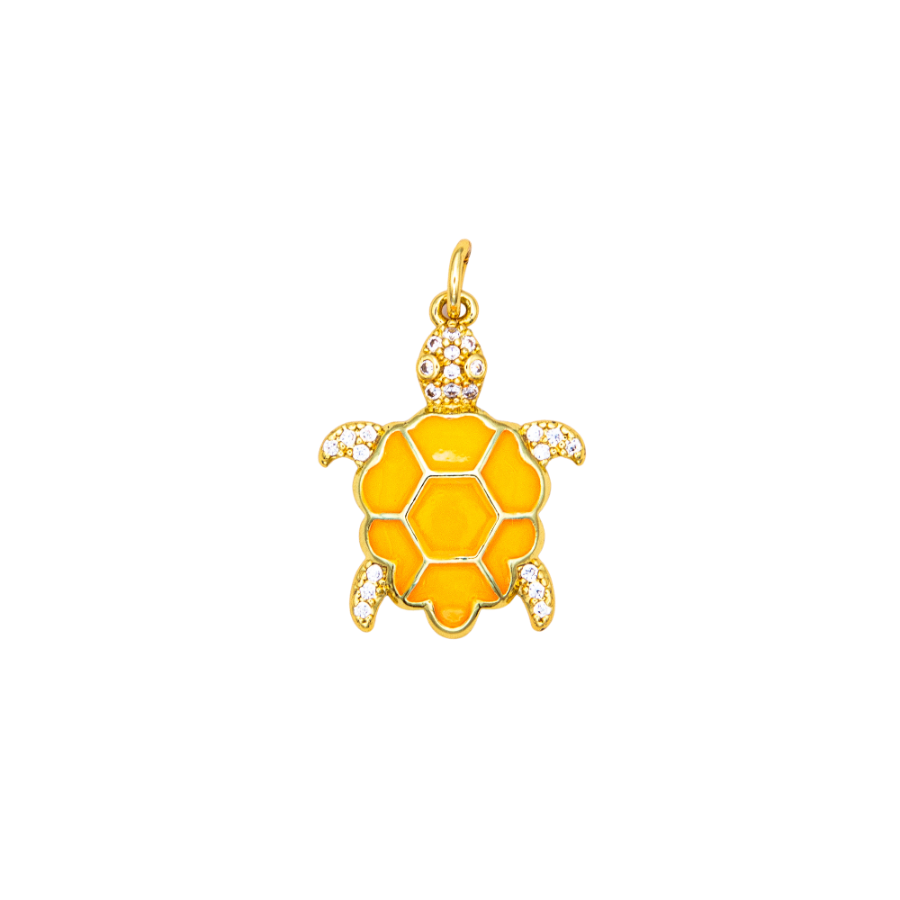 Enamel Golden Turtle