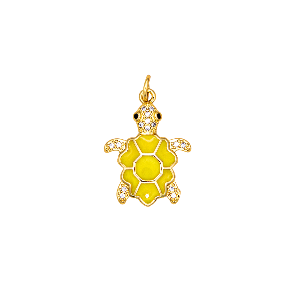 Enamel Golden Turtle