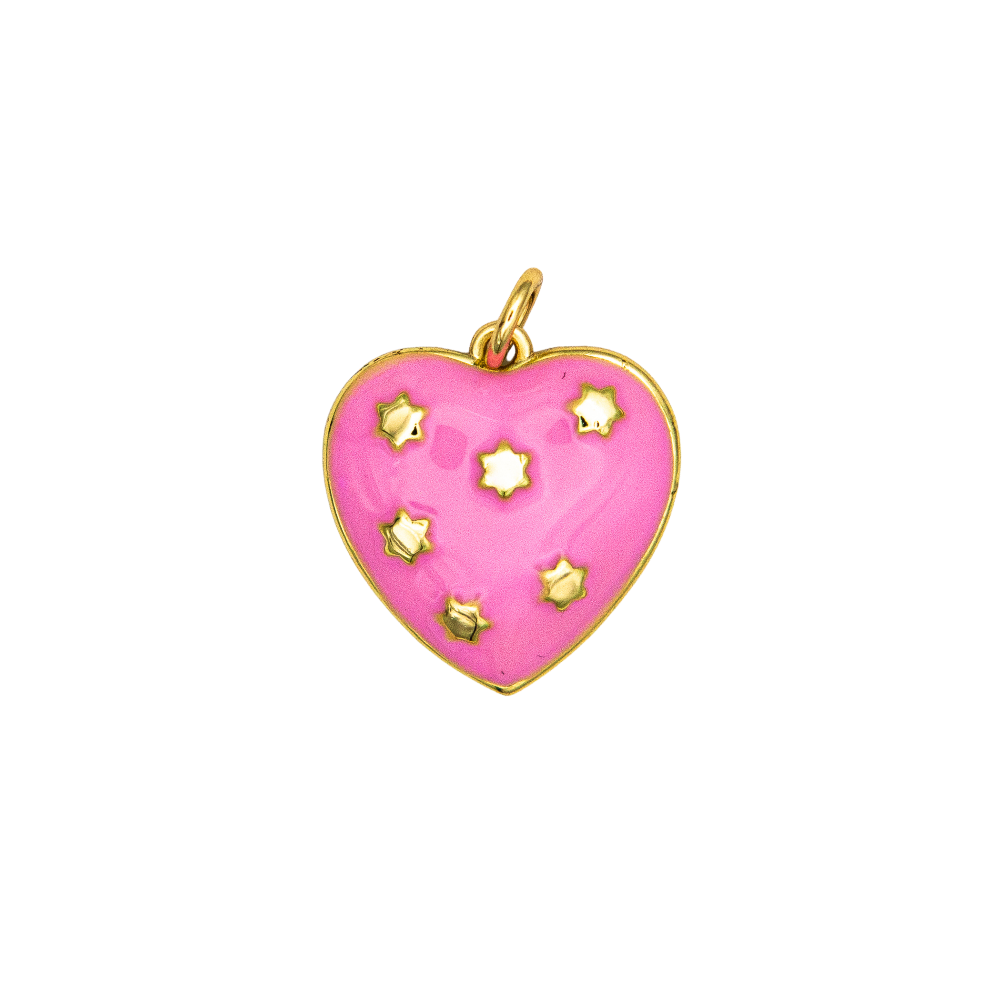 Enamel Heart Star Charm