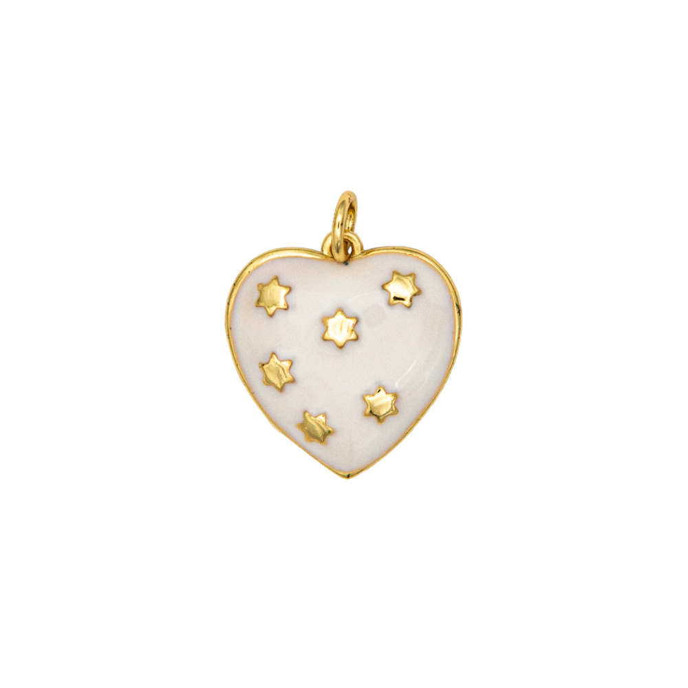 Enamel Heart Star Charm