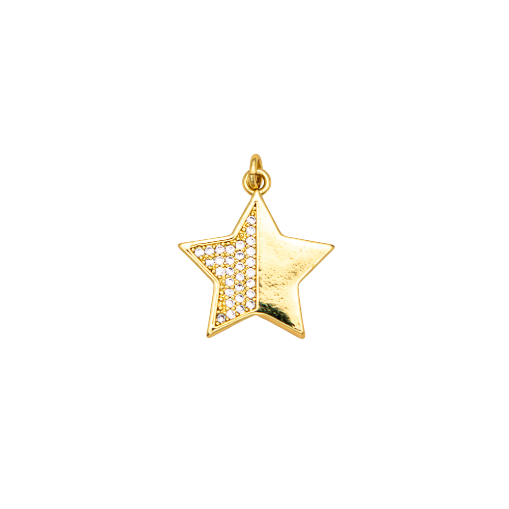 Micropave' CZ Star Charm