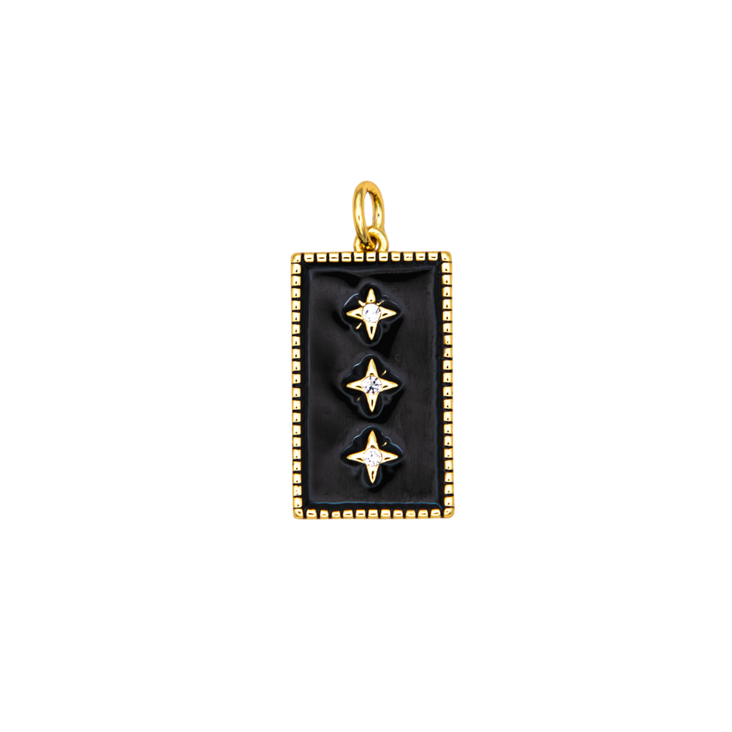 Enamel North Star Tag Charm