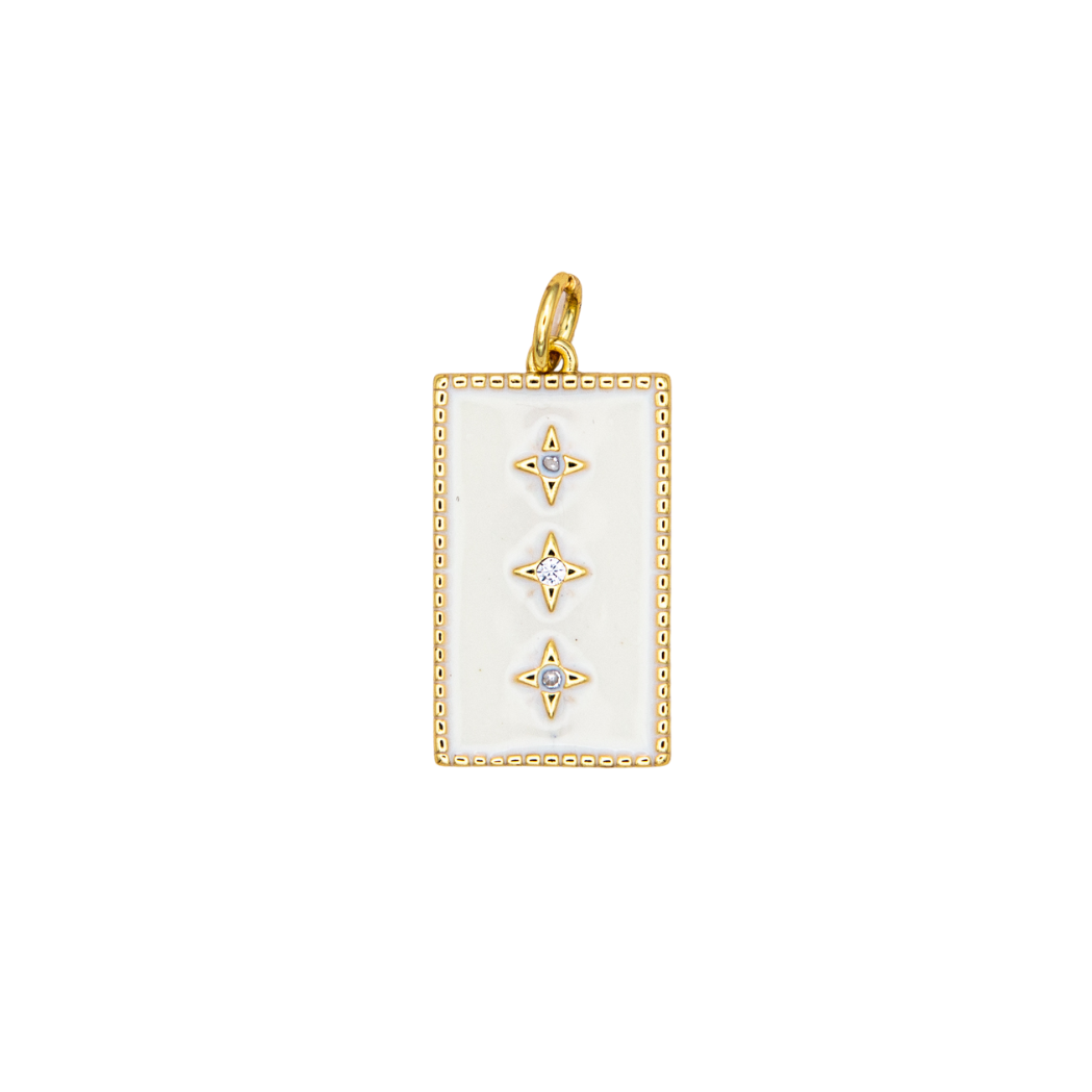 Enamel North Star Tag Charm