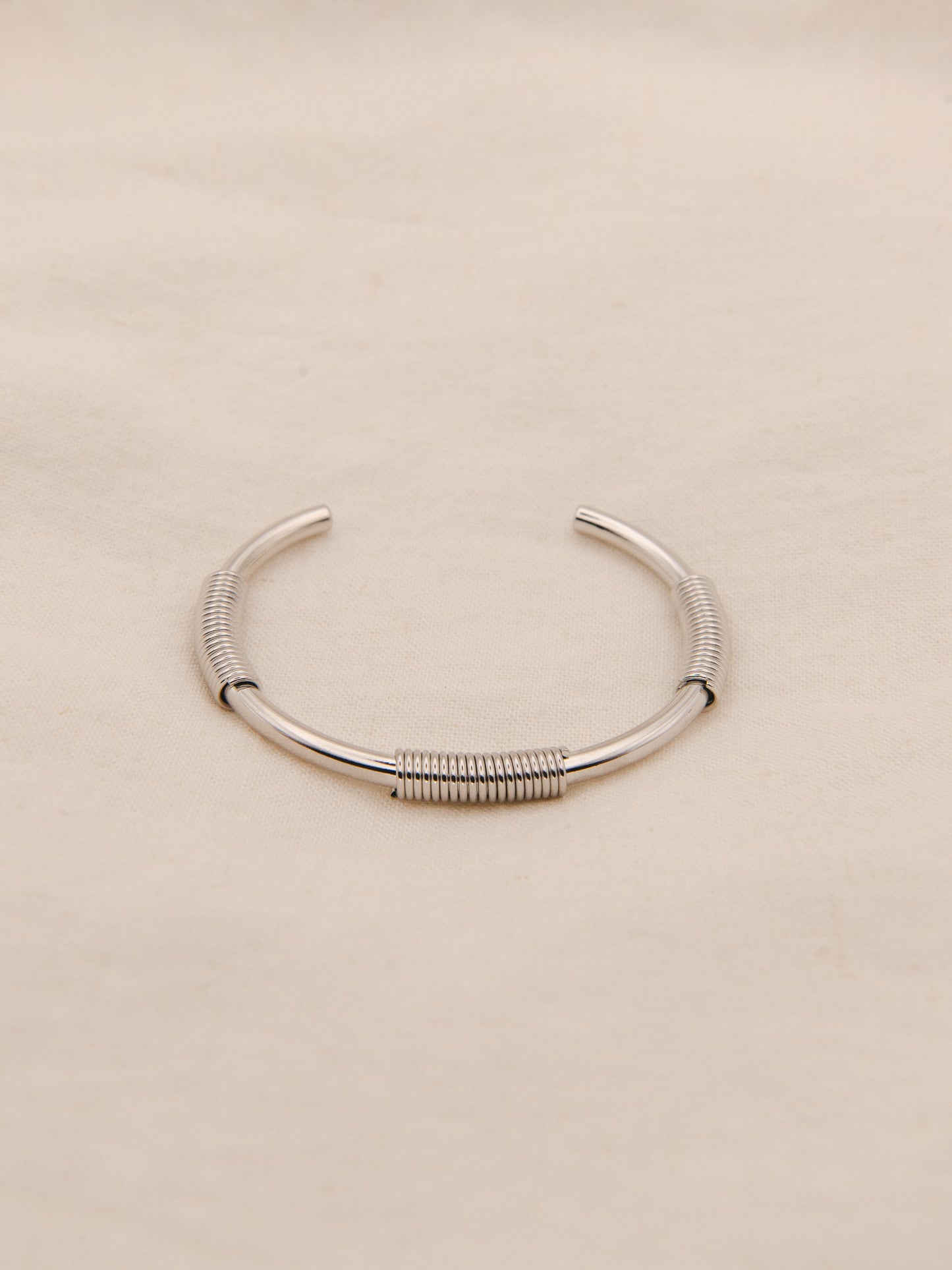 Textured Round Cuff Bracelet