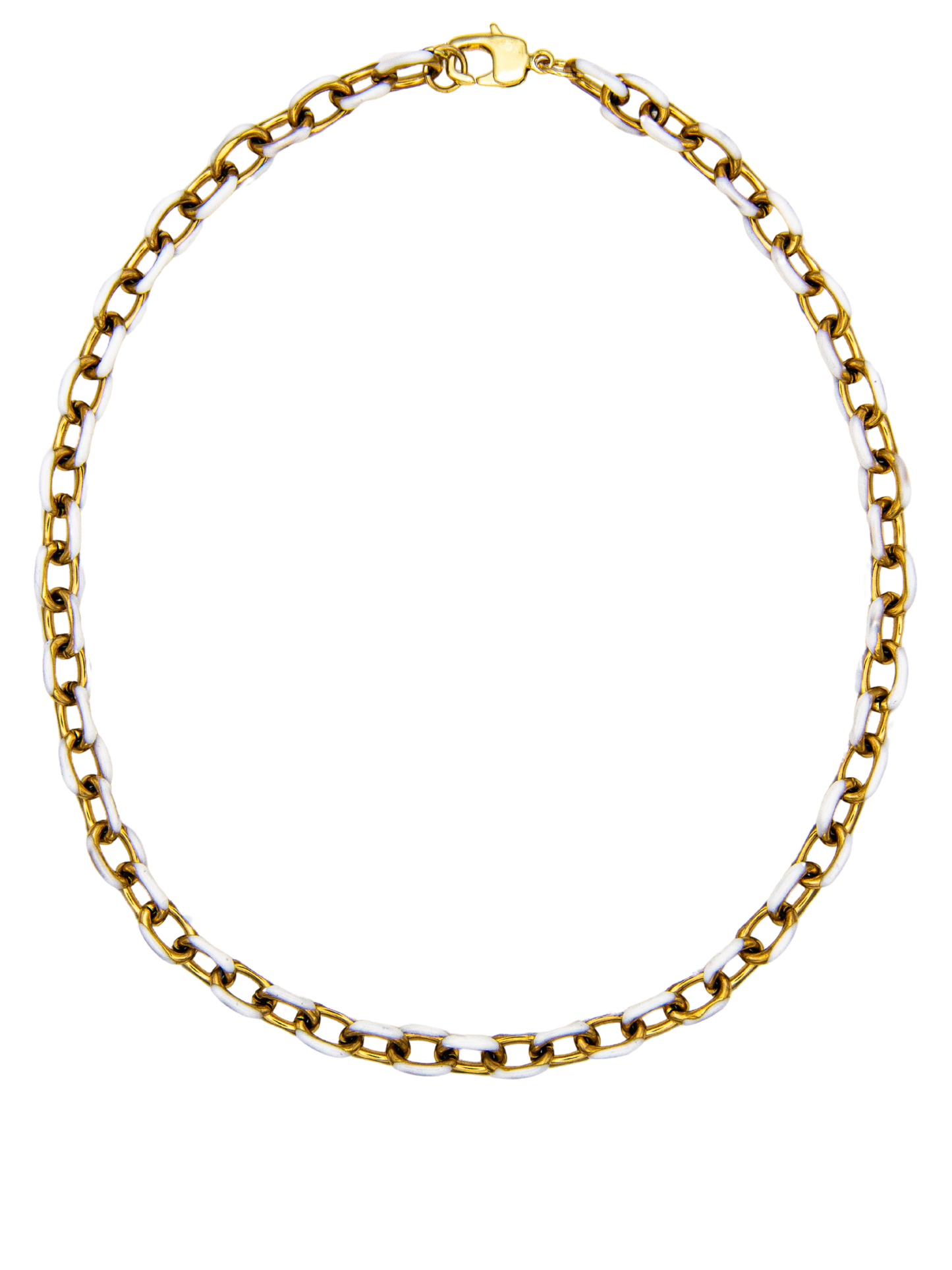 White Enamel Cable Chain