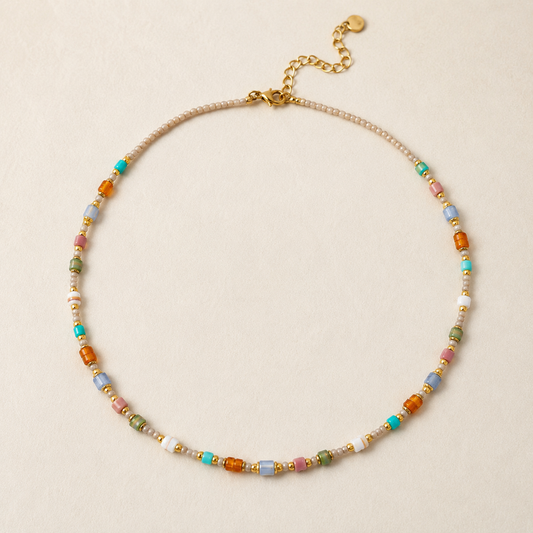 Harvest Hues Beaded Necklace