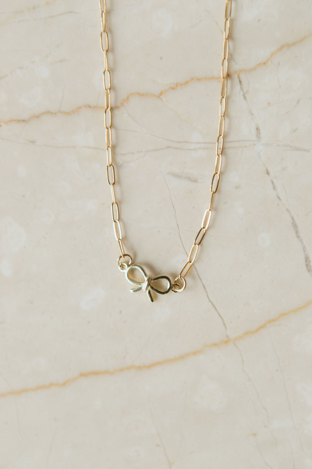 Petite Bow Charm Necklace