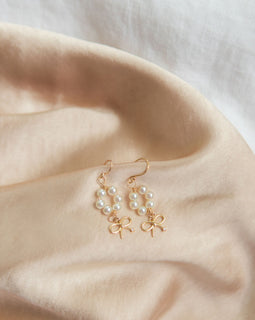 Pearl Bow Knot Earrings