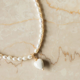 Freshwater Pearl With Chunky Heart