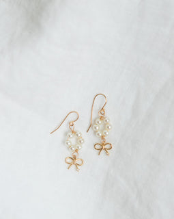 Pearl Bow Knot Earrings