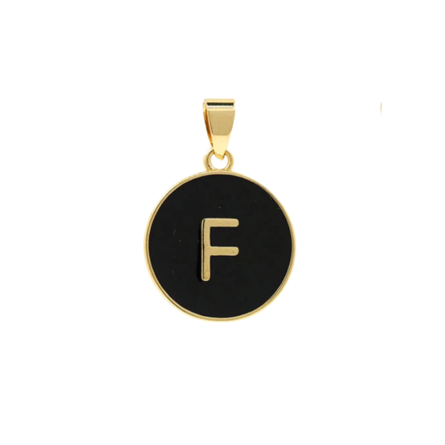 Black Letter Pendant Charm