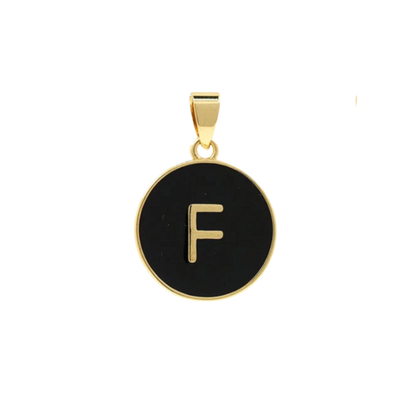 Black Letter Pendant Charm