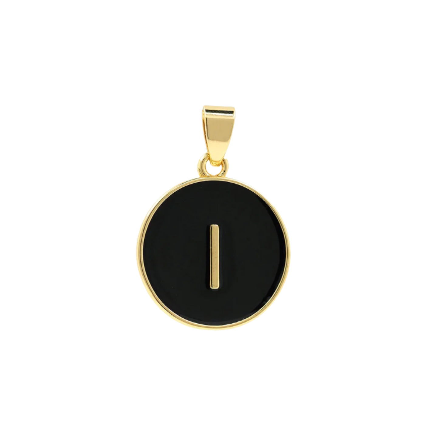 Black Letter Pendant Charm