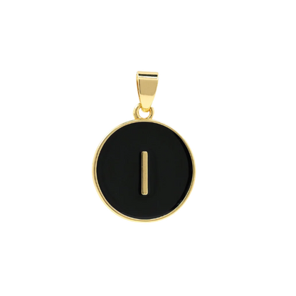 Black Letter Pendant Charm