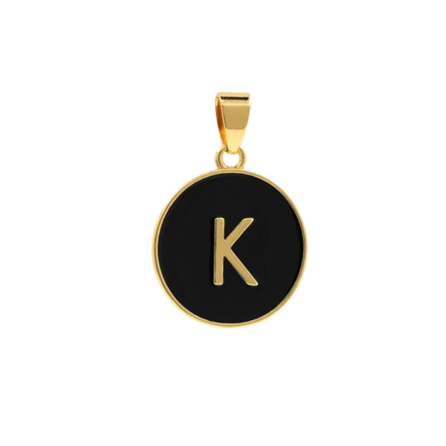 Black Letter Pendant Charm