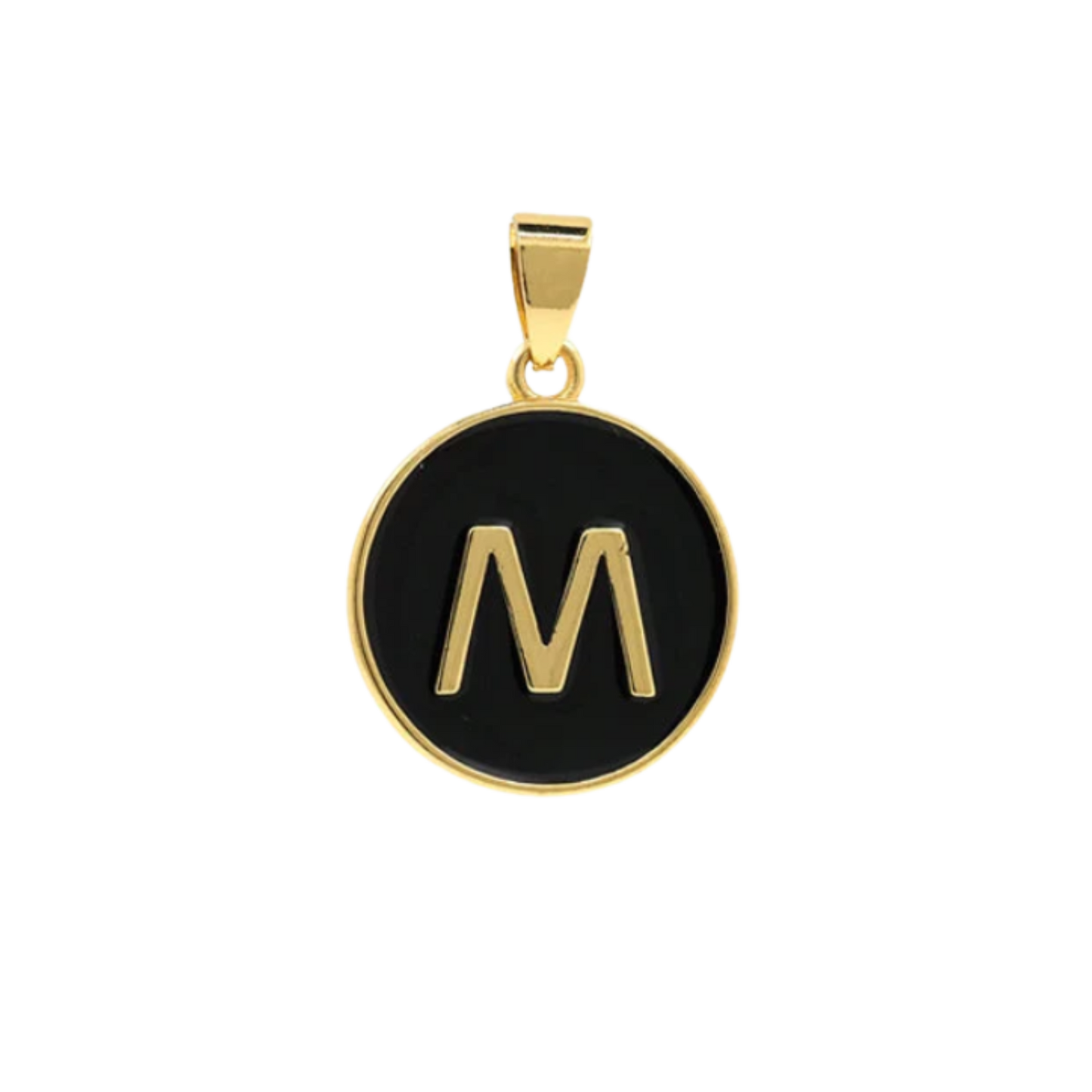 Black Letter Pendant Charm