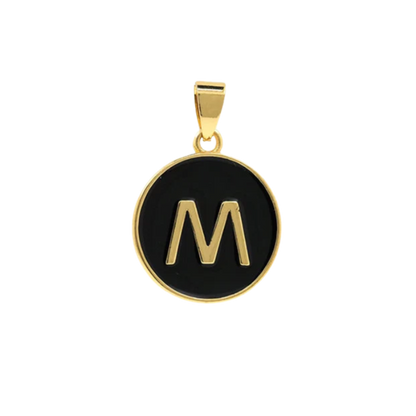 Black Letter Pendant Charm