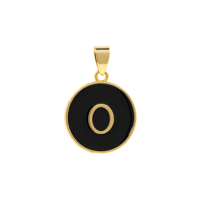 Black Letter Pendant Charm