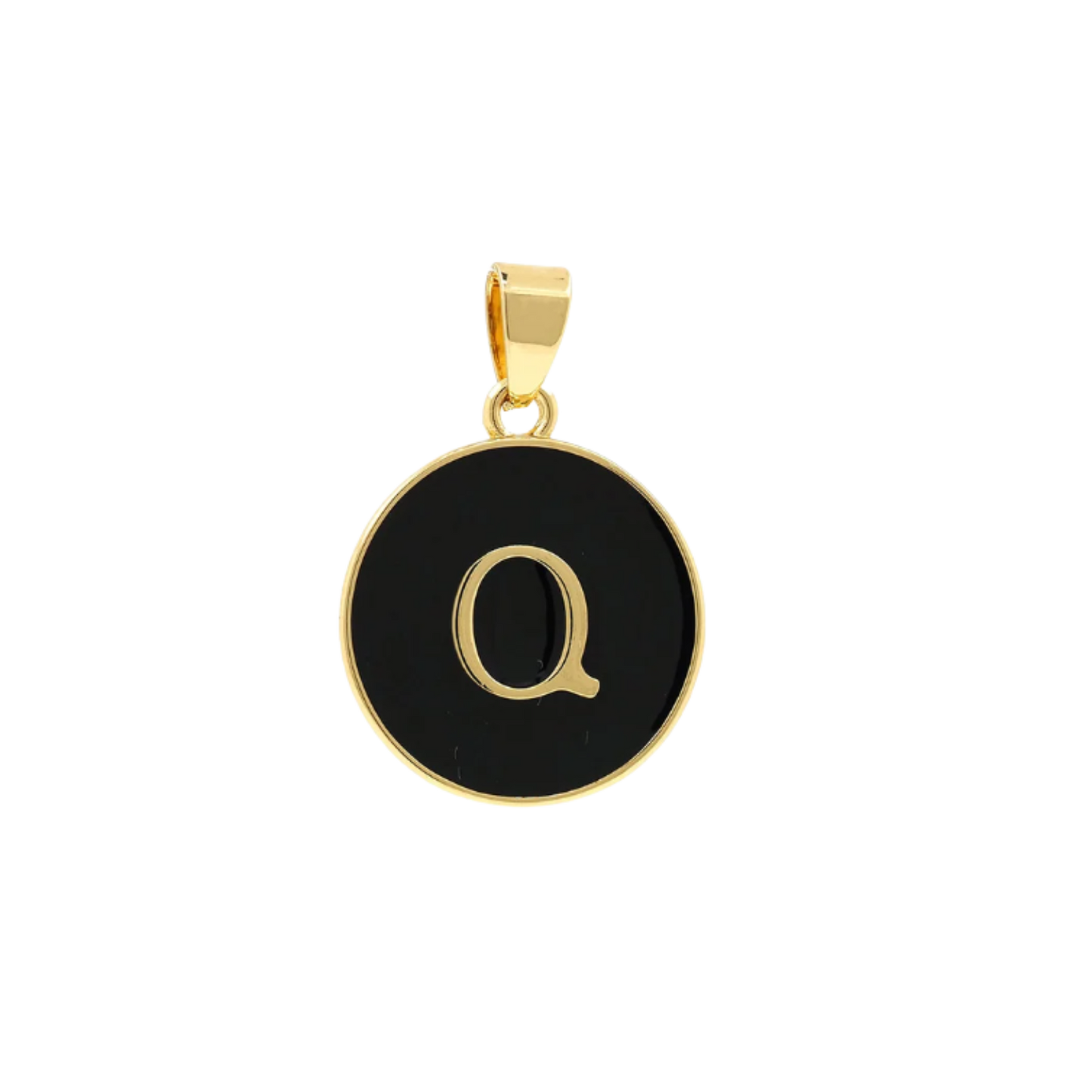 Black Letter Pendant Charm