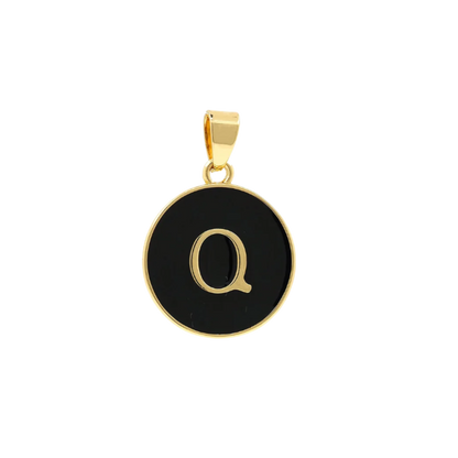 Black Letter Pendant Charm