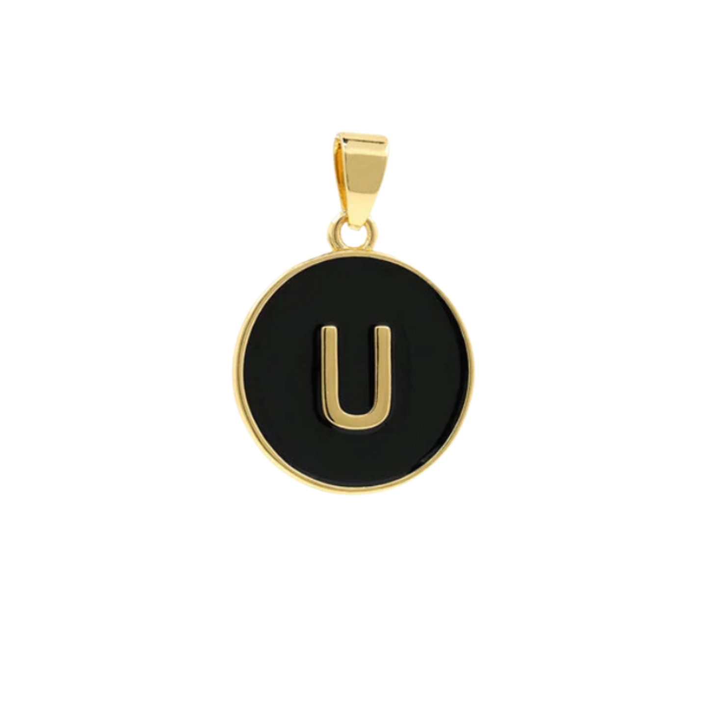 Black Letter Pendant Charm