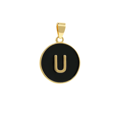 Black Letter Pendant Charm