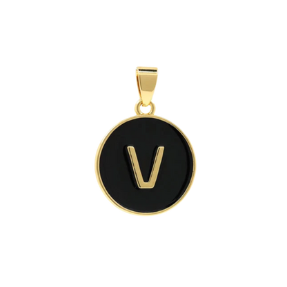 Black Letter Pendant Charm