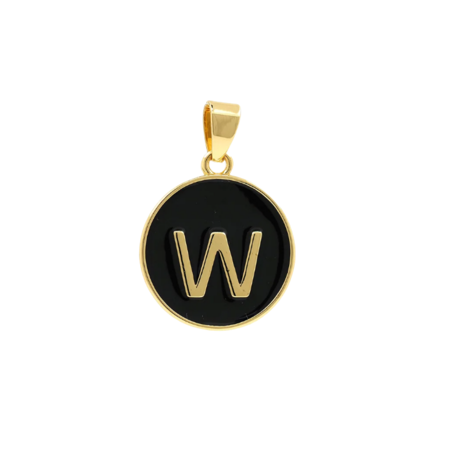 Black Letter Pendant Charm