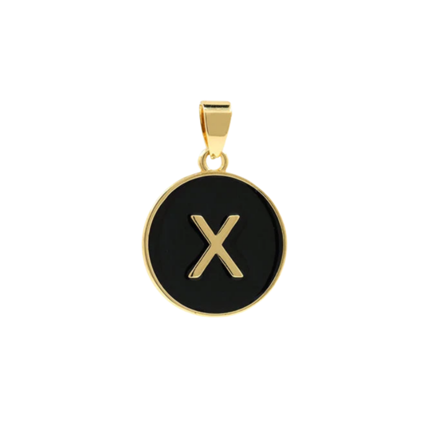 Black Letter Pendant Charm