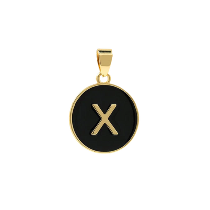 Black Letter Pendant Charm