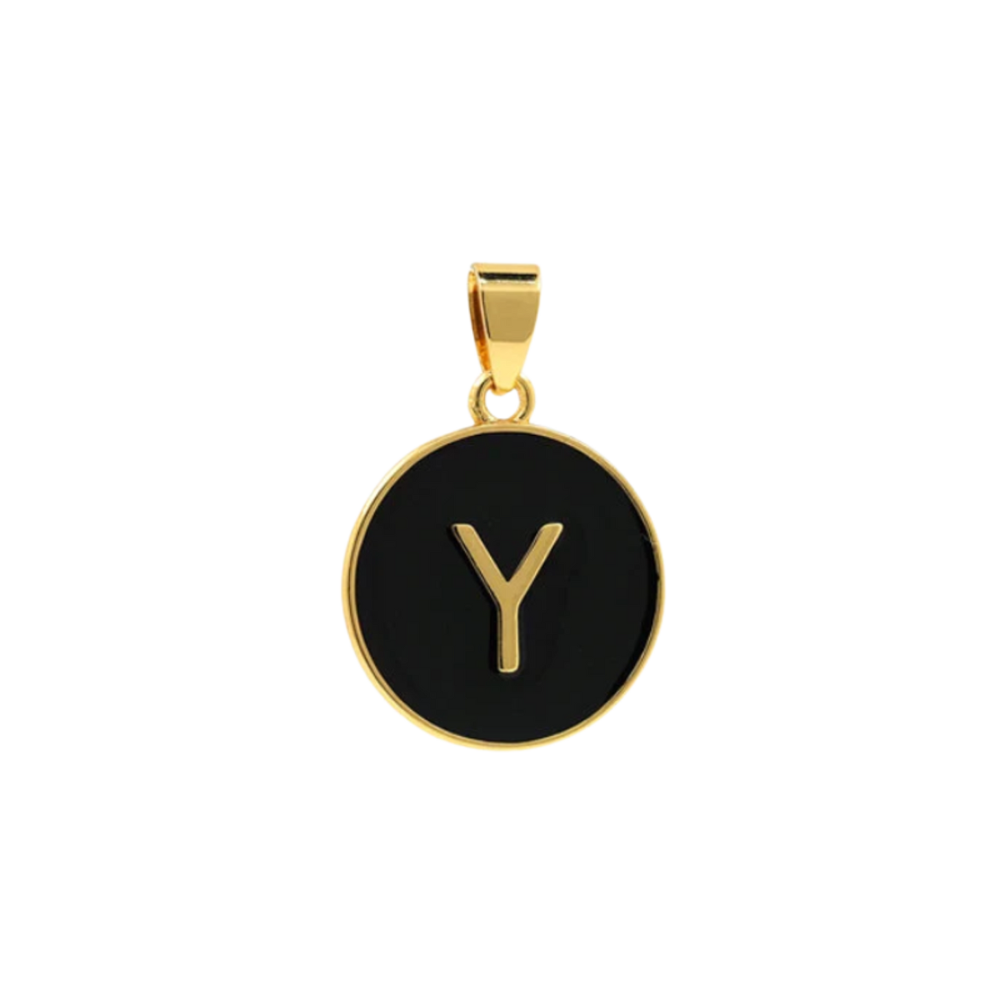 Black Letter Pendant Charm