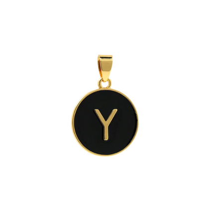 Black Letter Pendant Charm