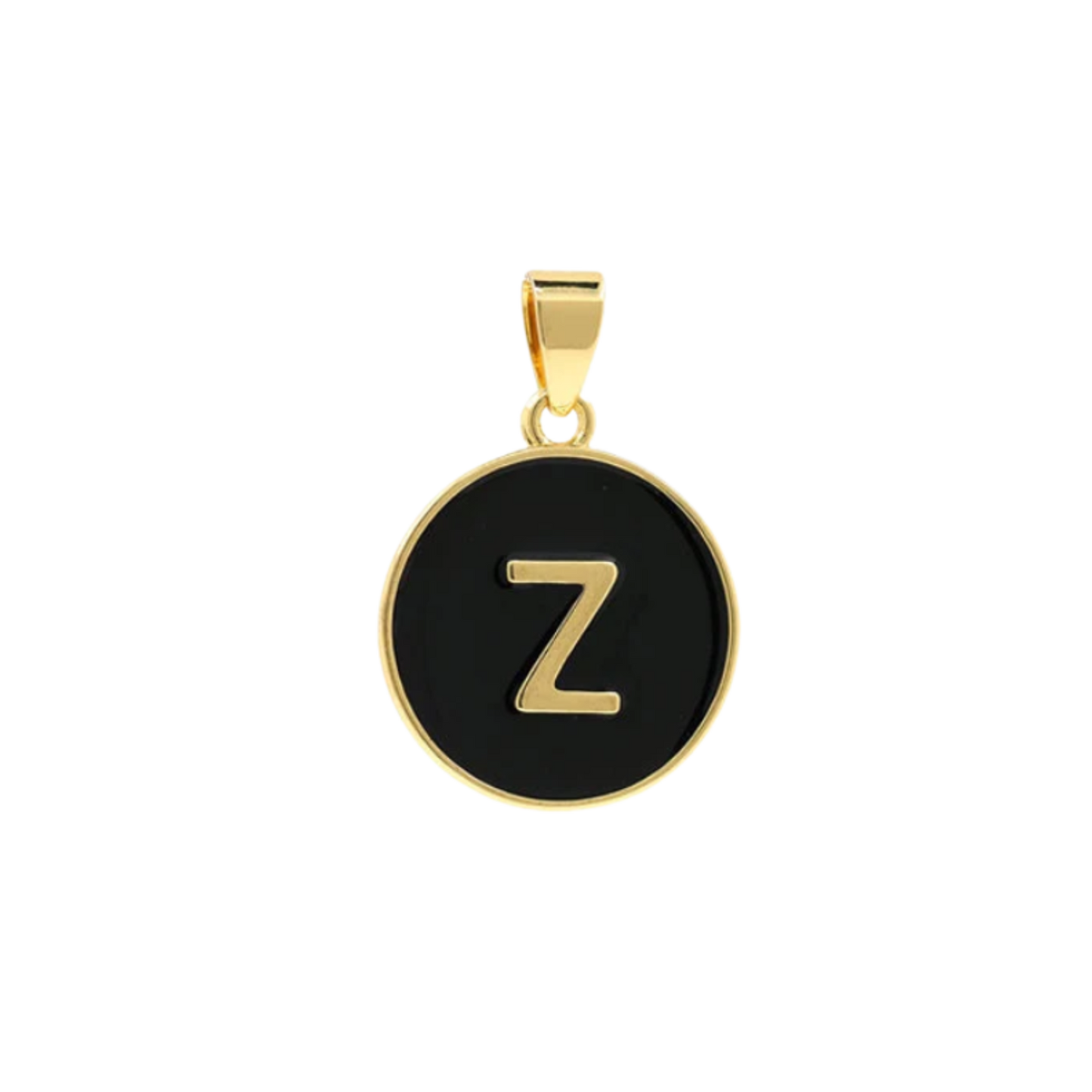 Black Letter Pendant Charm