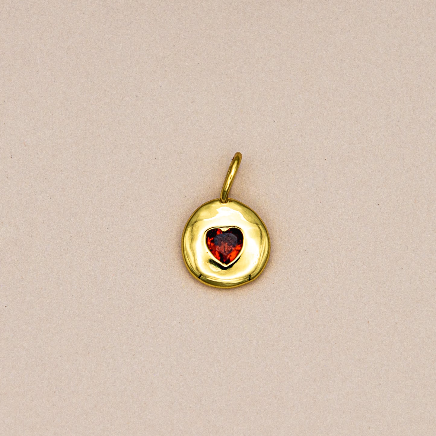 Birthstone Heart Charm