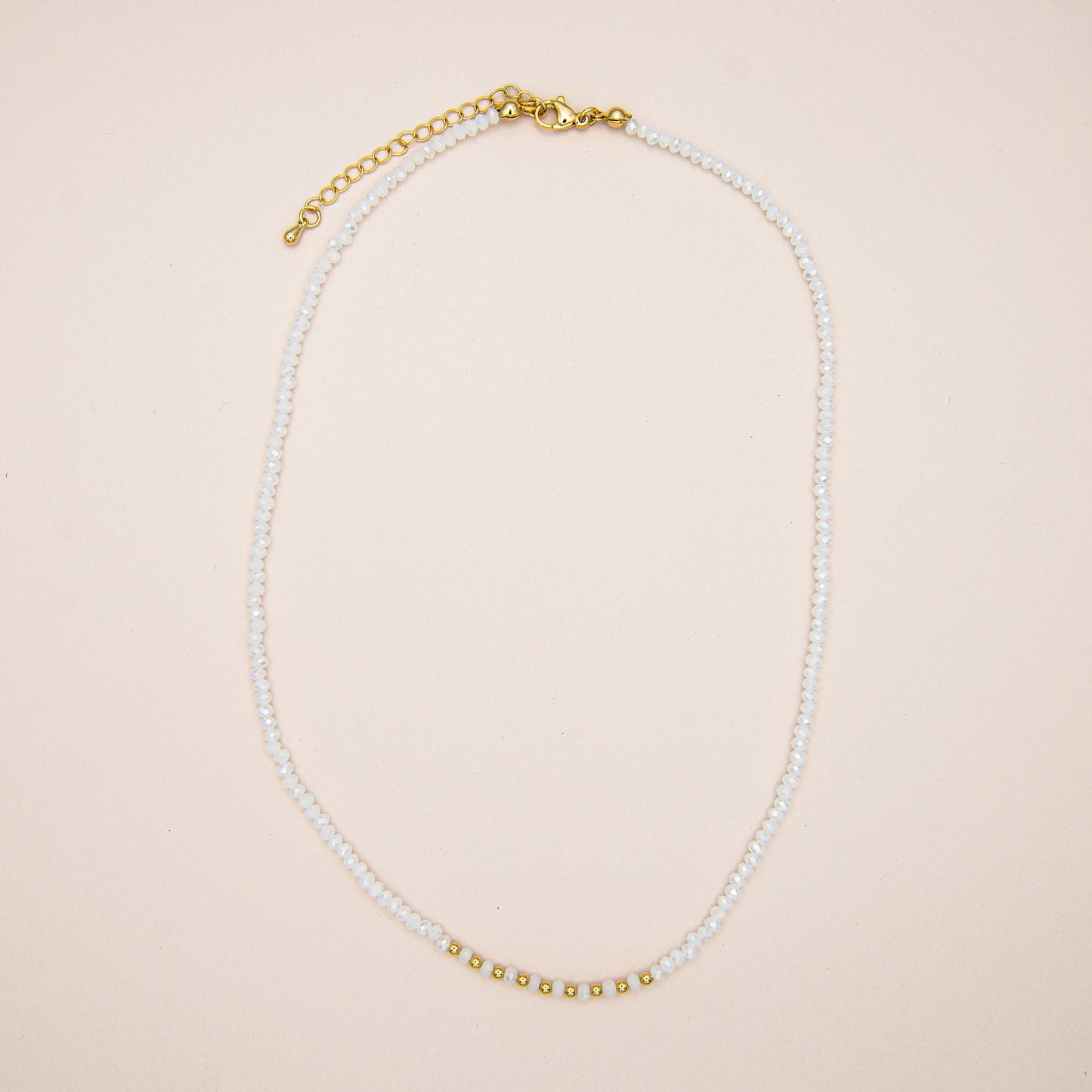 Dainty Pastel Glass Beaded Necklace