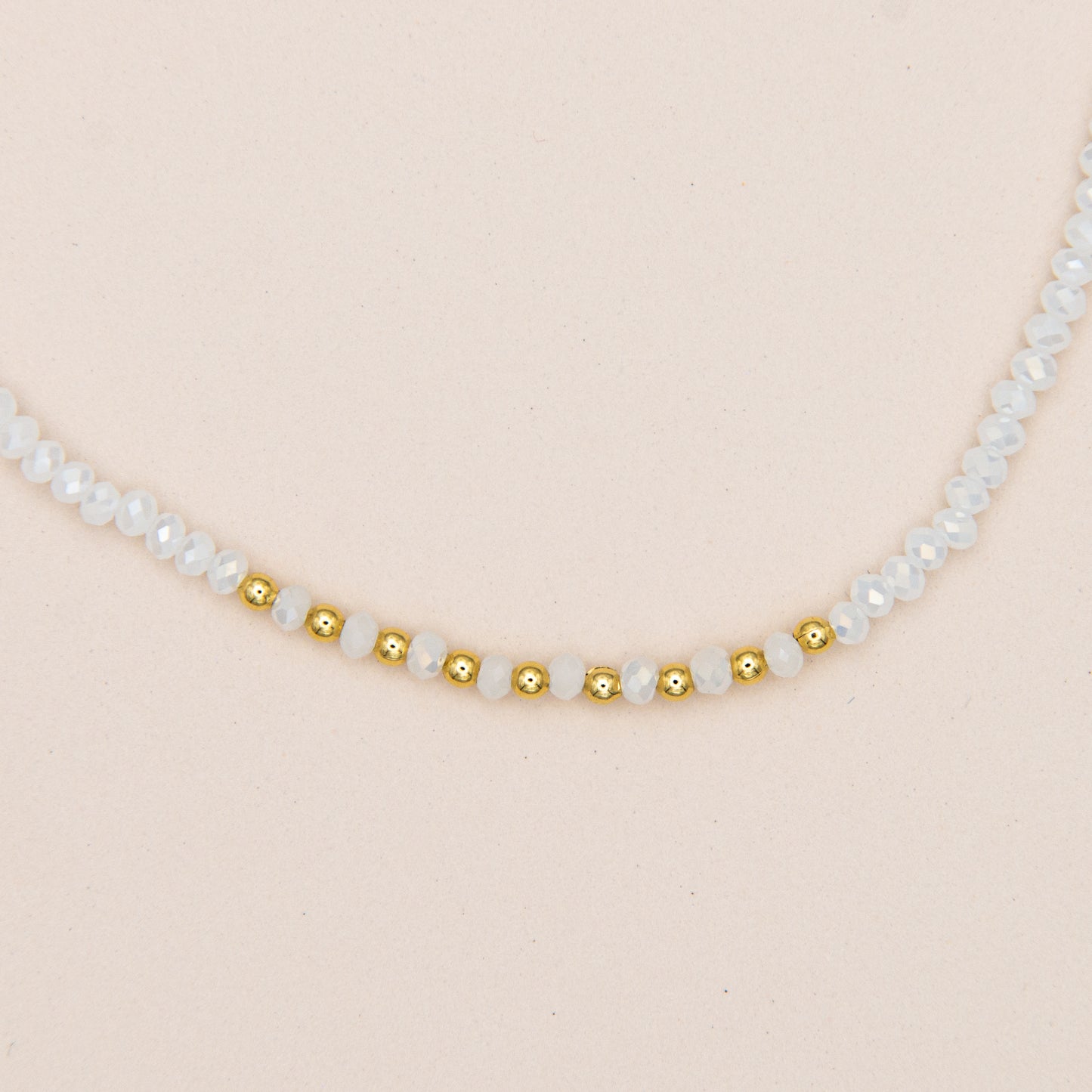 Dainty Pastel Glass Beaded Necklace