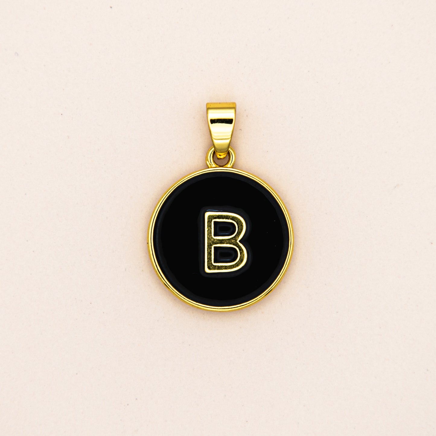 Black Letter Pendant Charm