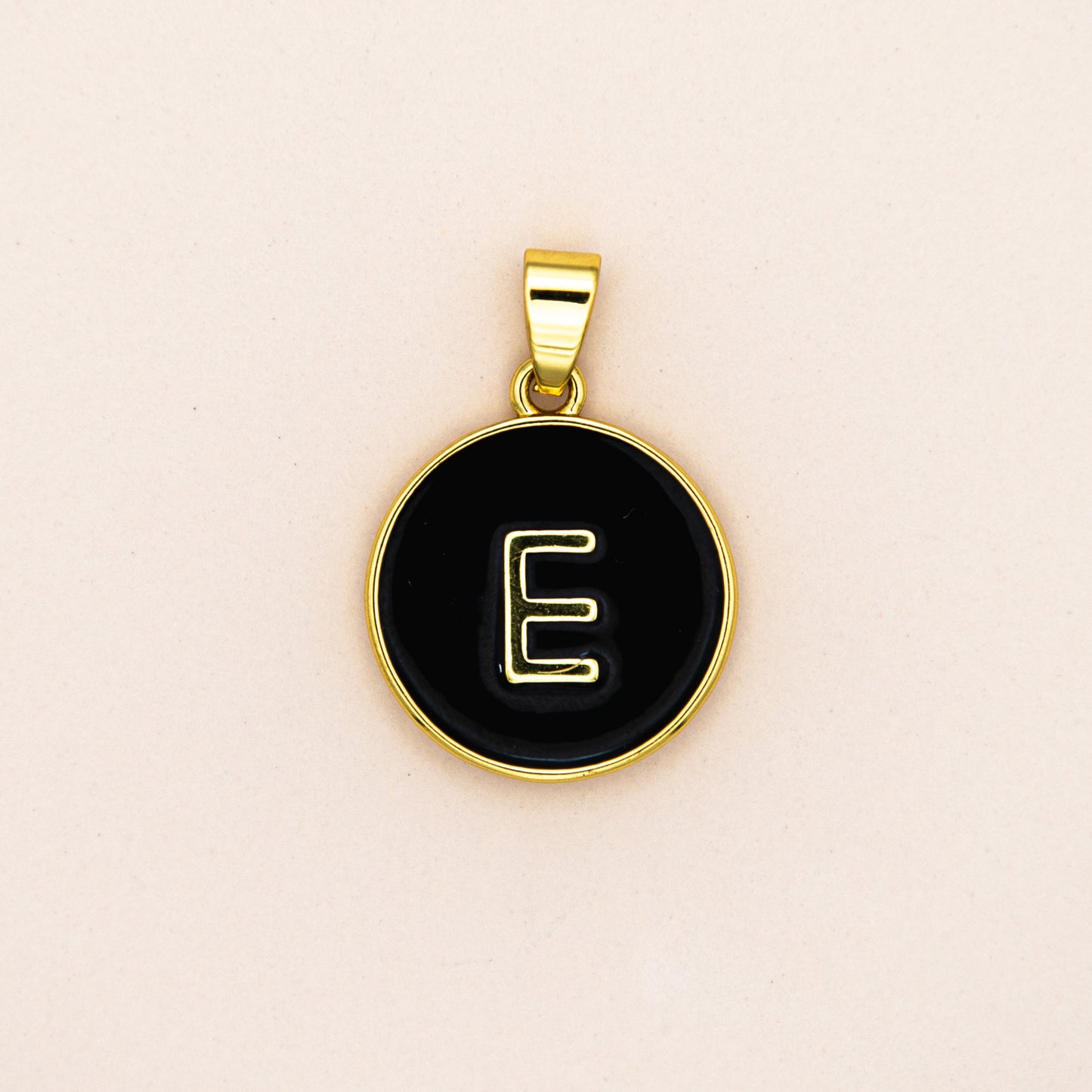 Black Letter Pendant Charm