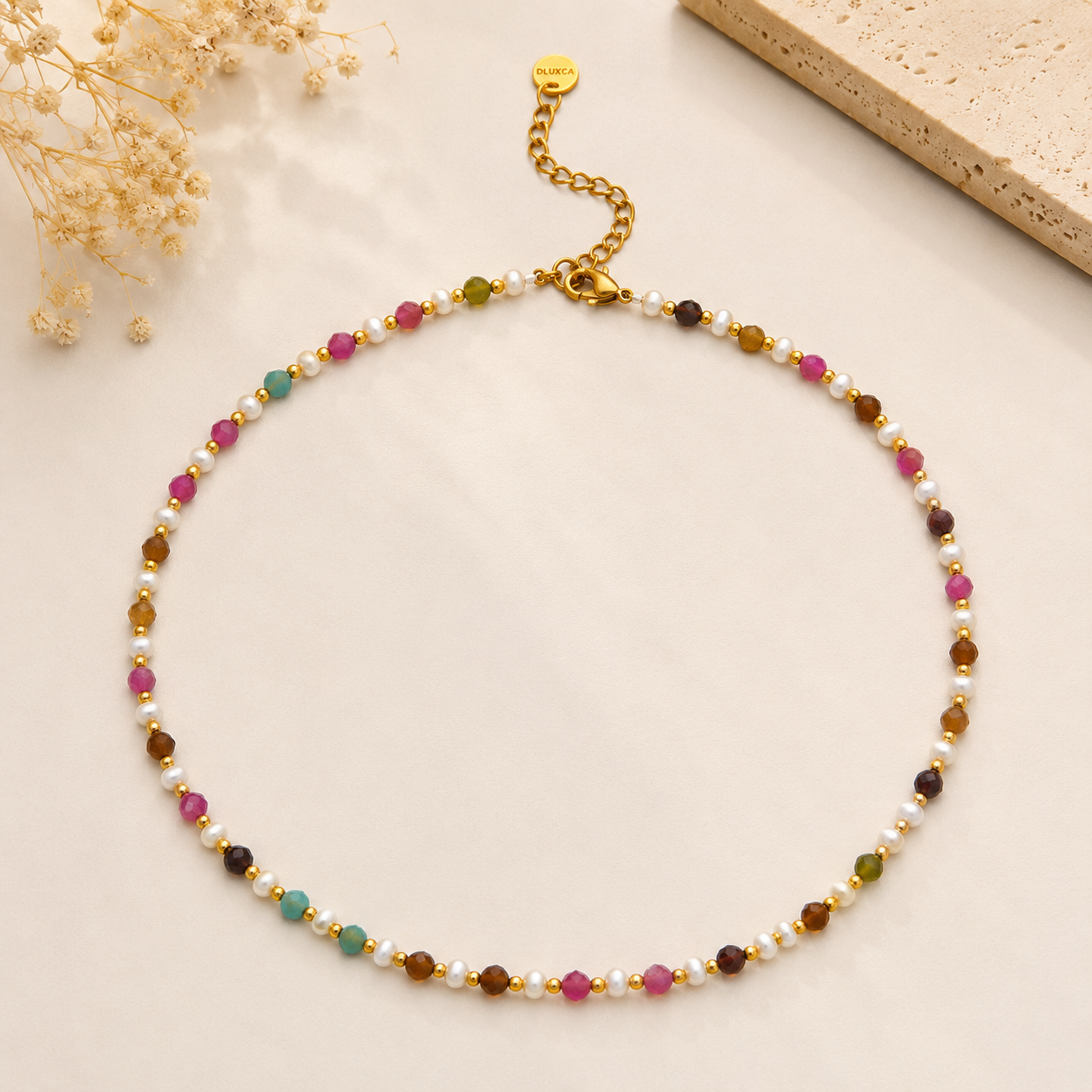 Stone Harmony Beaded Necklaces