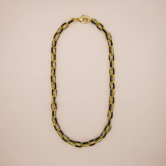 Chunky Black Enamel Chain