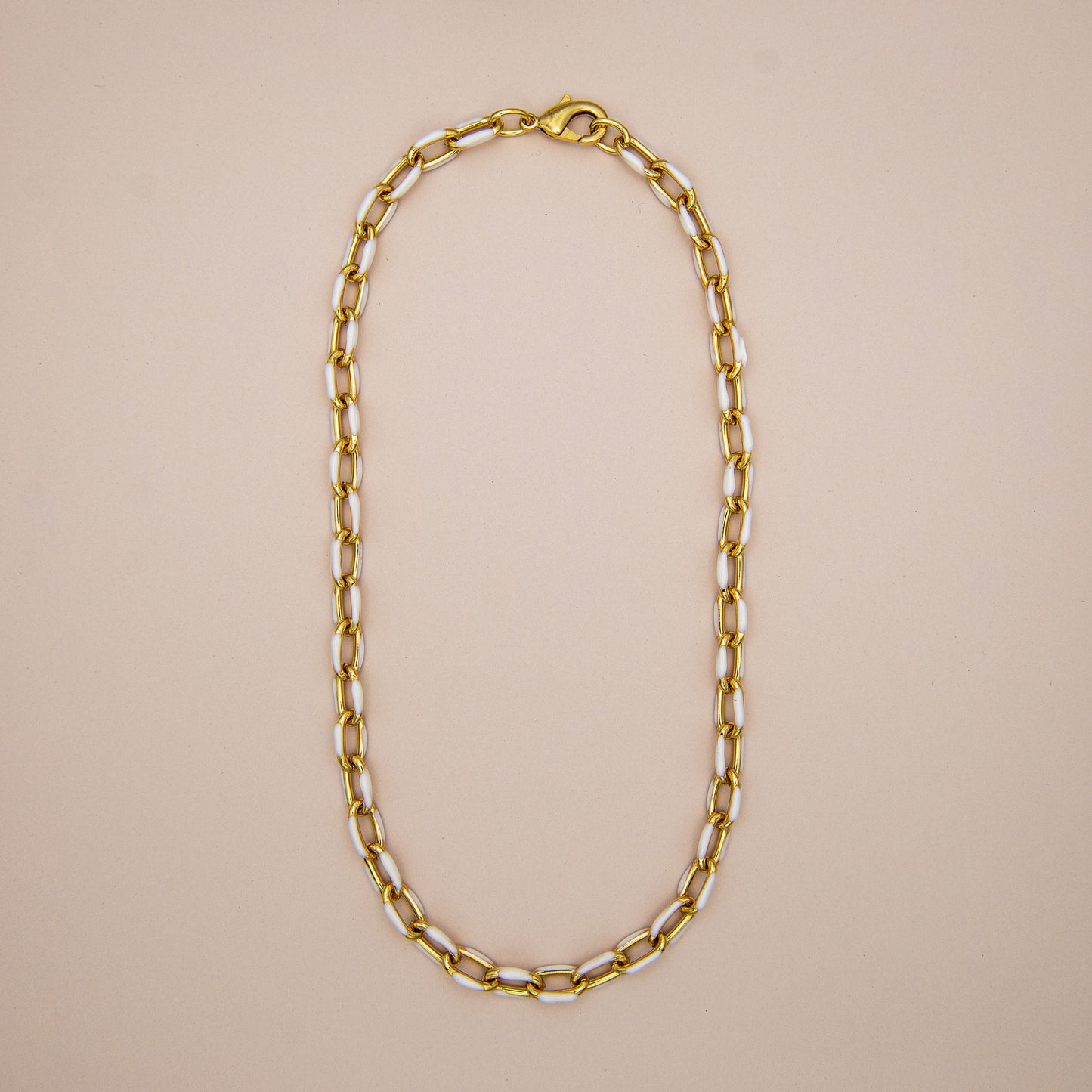 White Enamel Cable Chain