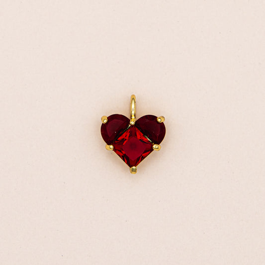 Dainty Heart CZ Charm