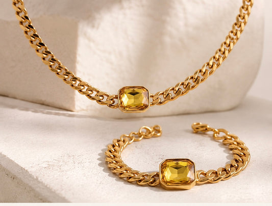 Golden Haze Choker & Bracelet