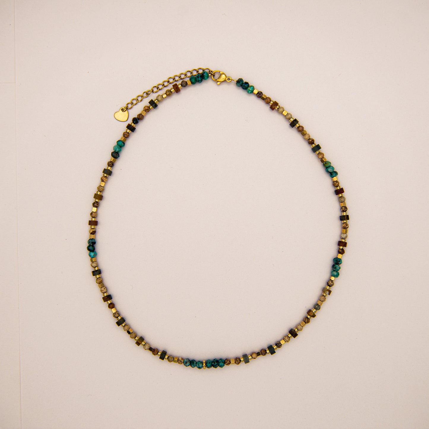 Turquoise and Citrine Beaded Necklace