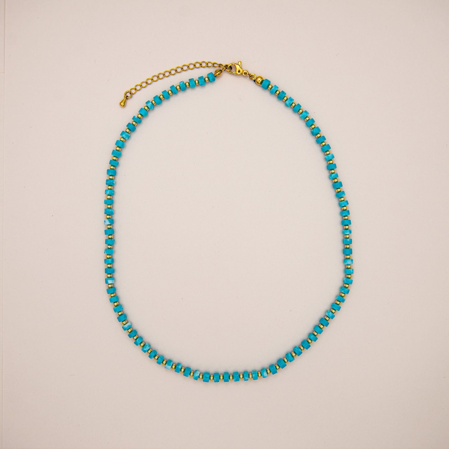 Peruvian Blue Opal Heishi Chocker