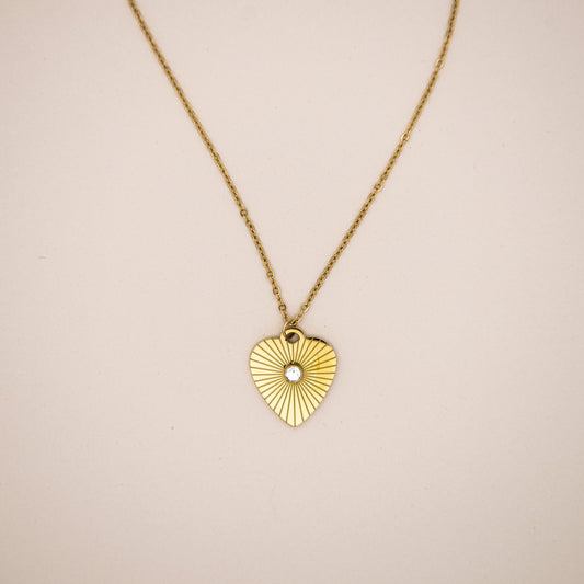 Sunburst Heart Necklace